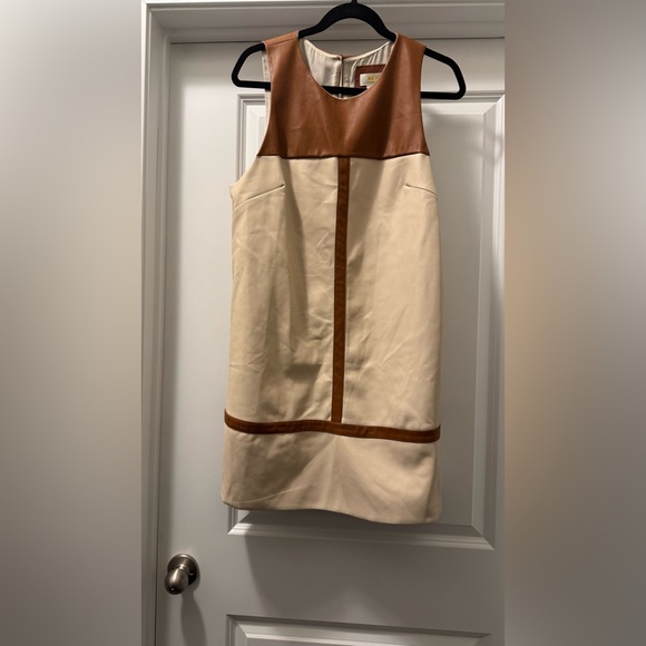 Anthropologie Cream Halter Sheath Dress Sleeveless Mini - Picture 1 of 7